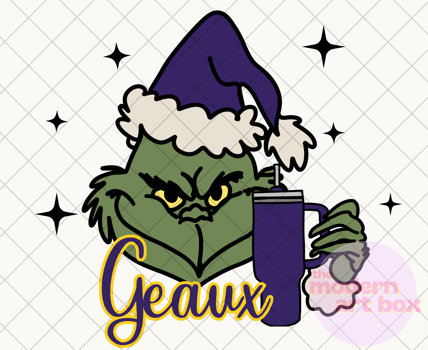 Geaux Mean Green with cup - Digital Download - PNG