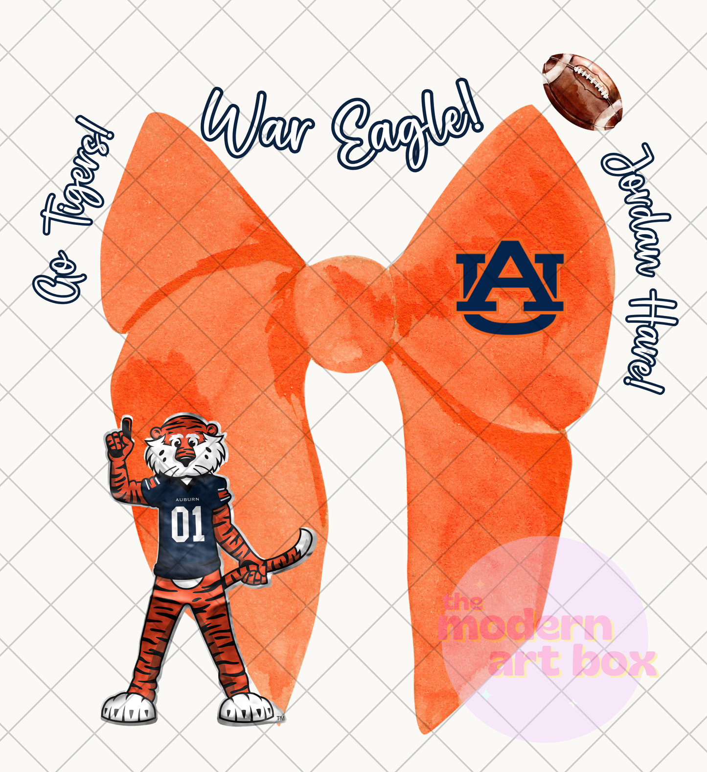 Ribbon Tigers Auburn Alabama - Digital Download - PNG