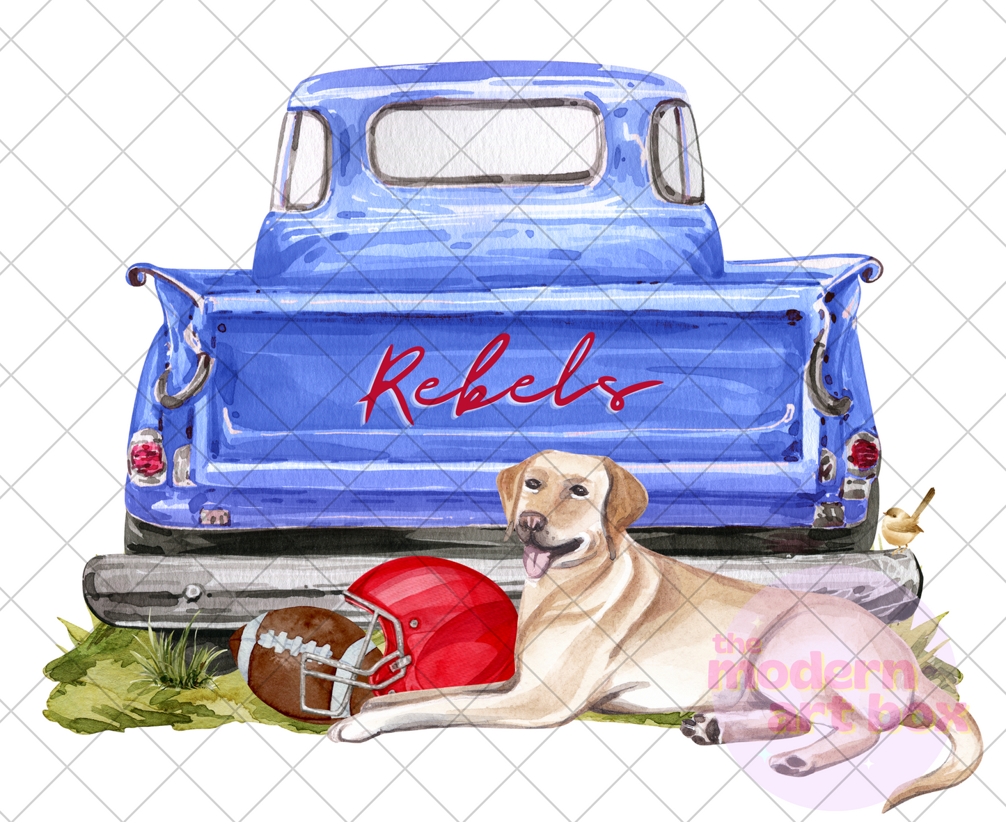 Mississippi Rebels Blue Truck with Juice - Digital Download