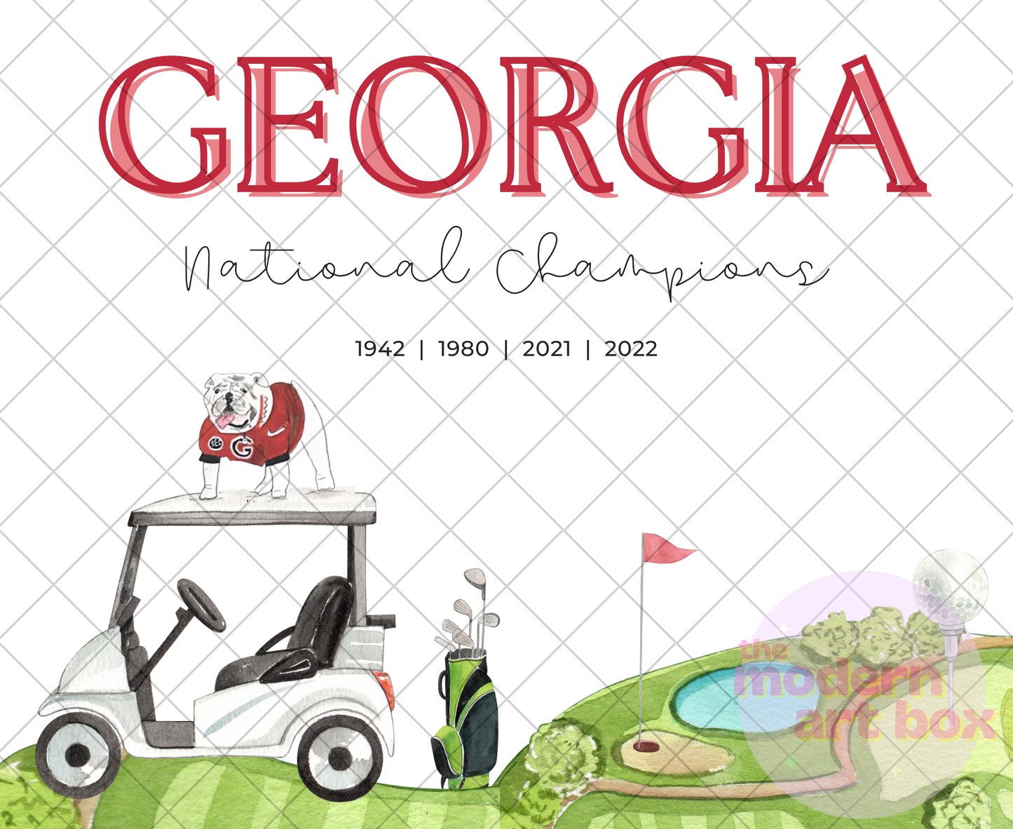 Golf Georgia Bulldogs - Digital Download - Kirby - PNG