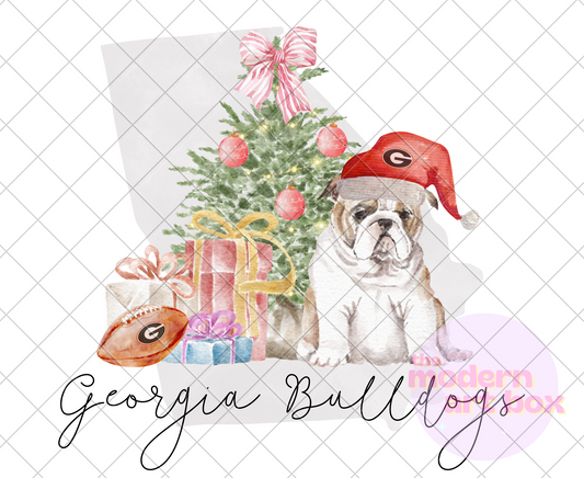 Bulldog Christmas Tailgate - Digital Download - PNG