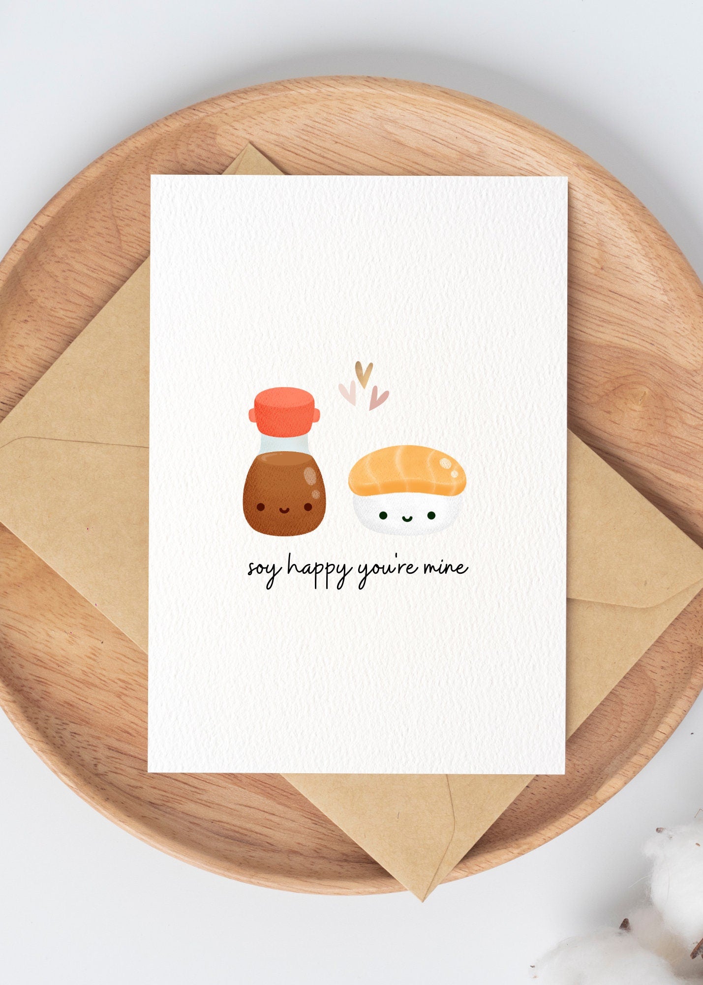 I Love You So Mochi -Funny Anniversary Greeting Card - Cheesy Valentine's Day Card, Funny Greeting Card for him, her