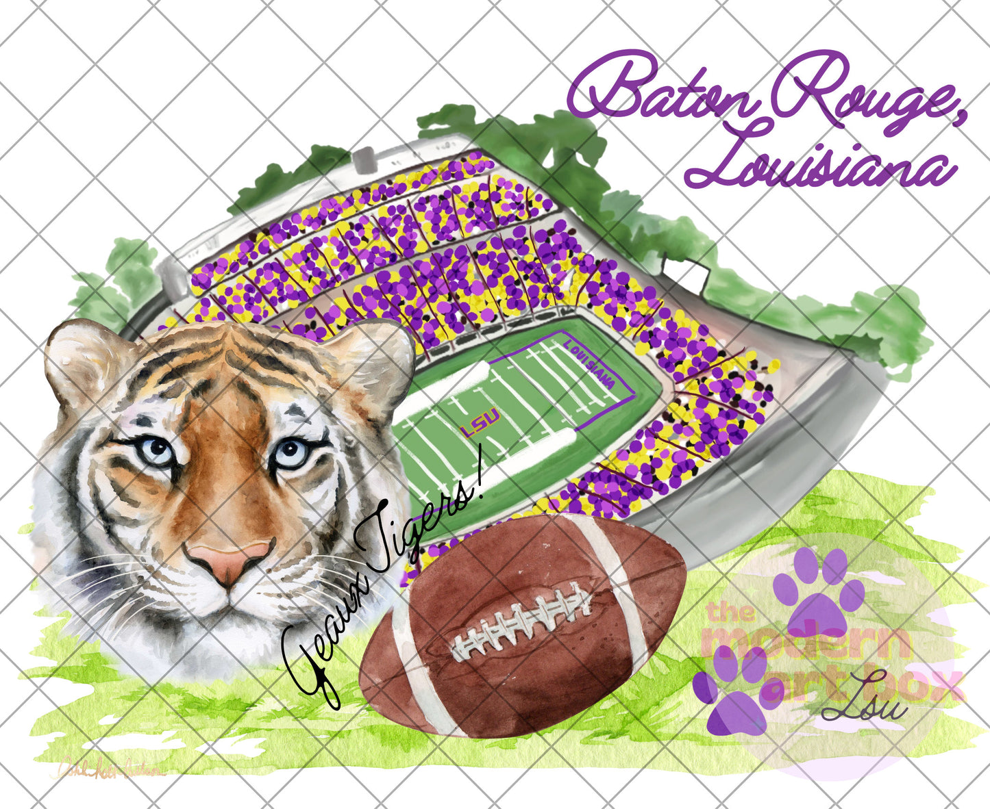 Tigers Louisiana - Digital Download - PNG