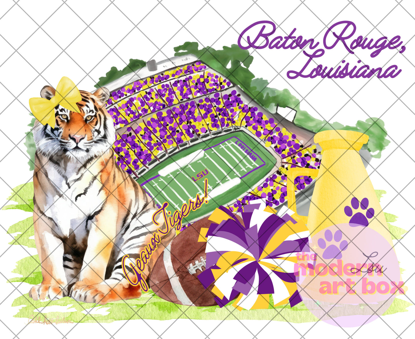 Tigers Louisiana - Digital Download - LSU - two images