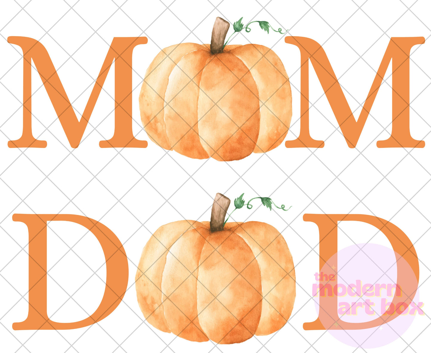 Mom and Dad Fall Pumpkin - Digital Download - PNG