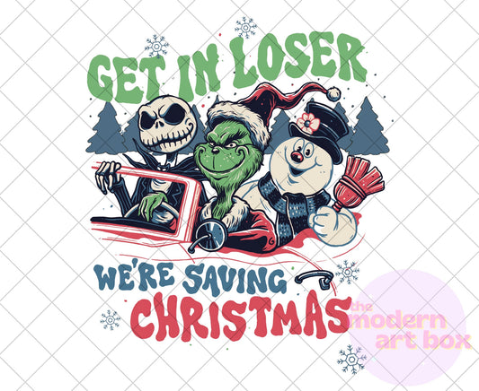 Save Christmas - Snowman - Frosty - Jack- Grinch - Digital Download - PNG